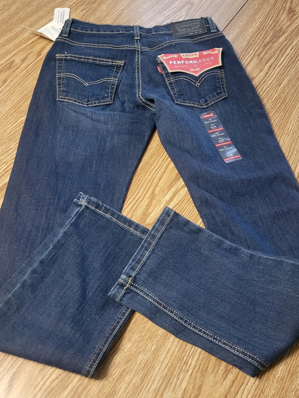 Levi's Kids 511 Slim Straight Jeans - Dark Blue - Picture 8 of 9